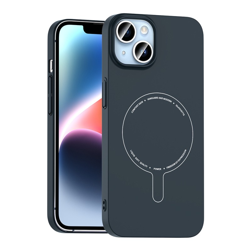 Apple iPhone 13 Kılıf M-Safe Şarj Özellikli Kamera Korumalı Zore Elio Sert PC Kapak - 2