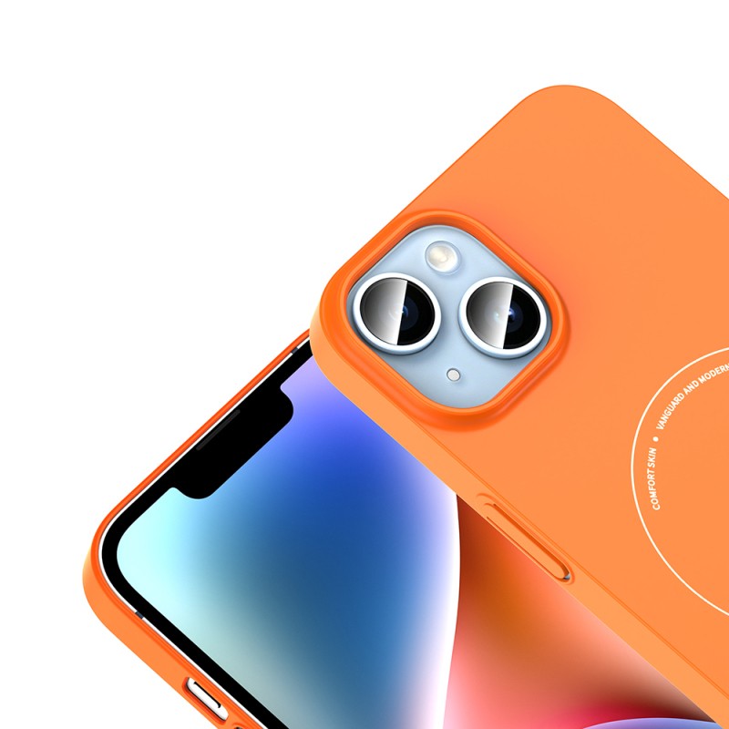 Apple iPhone 13 Kılıf M-Safe Şarj Özellikli Kamera Korumalı Zore Elio Sert PC Kapak - 19