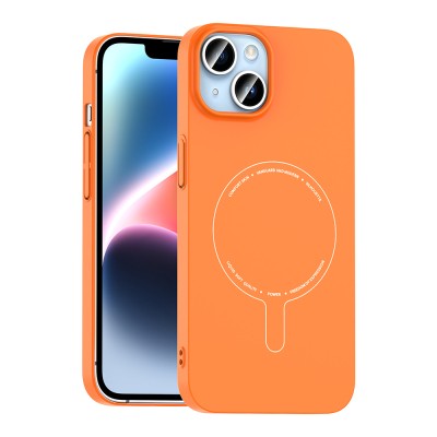 Apple iPhone 13 Kılıf M-Safe Şarj Özellikli Kamera Korumalı Zore Elio Sert PC Kapak - 3