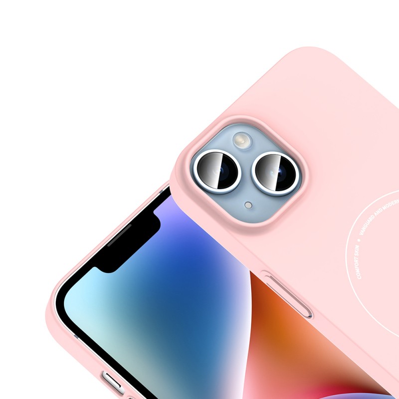 Apple iPhone 13 Kılıf M-Safe Şarj Özellikli Kamera Korumalı Zore Elio Sert PC Kapak - 21