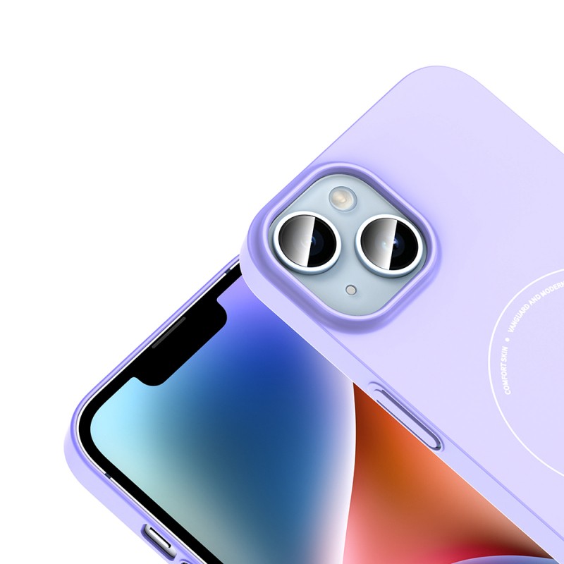 Apple iPhone 13 Kılıf M-Safe Şarj Özellikli Kamera Korumalı Zore Elio Sert PC Kapak - 22