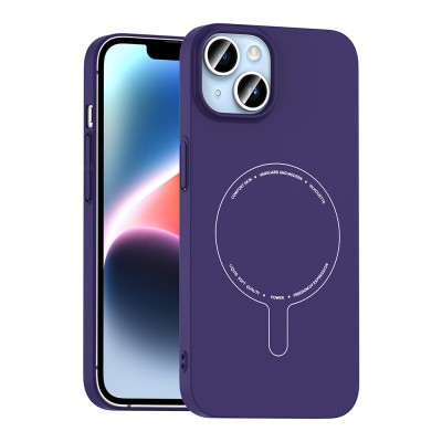 Apple iPhone 13 Kılıf M-Safe Şarj Özellikli Kamera Korumalı Zore Elio Sert PC Kapak - 7