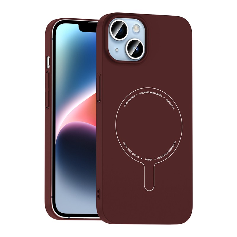 Apple iPhone 13 Kılıf M-Safe Şarj Özellikli Kamera Korumalı Zore Elio Sert PC Kapak - 8