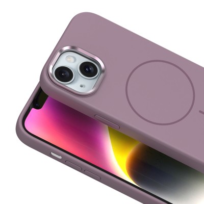 Apple iPhone 13 Kılıf M-Safe Şarj Özellikli Metal Kamera Çerçeveli Zore Edi Silikon Kapak - 15