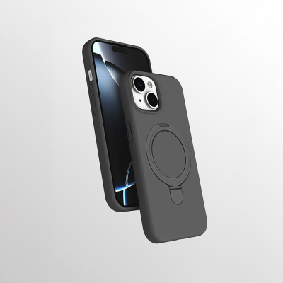 Apple iPhone 13 Kılıf M-safe Şarj Özellikli Standlı Zore Samara Kapak - Zore