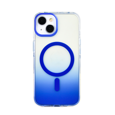 Apple iPhone 13 Kılıf M-safe Şarj Özellikli Transparan Renk Geçişli Zore Toros Kapak - Zore