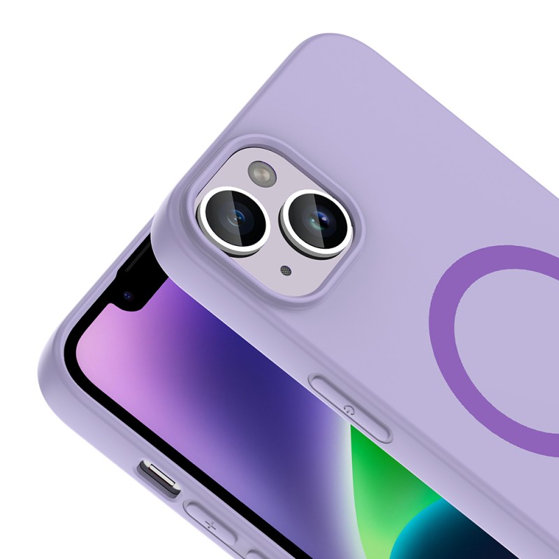 Apple iPhone 13 Kılıf M-Safe Şarj Özellikli Zore Aris Silikon Kapak - 20