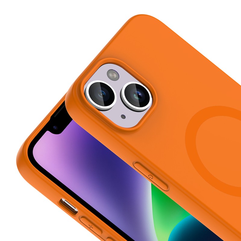Apple iPhone 13 Kılıf M-Safe Şarj Özellikli Zore Aris Silikon Kapak - 26