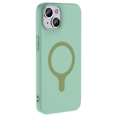 Apple iPhone 13 Kılıf M-Safe Şarj Özellikli Zore Aris Silikon Kapak - 33