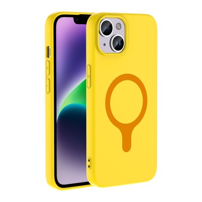 Apple iPhone 13 Kılıf M-Safe Şarj Özellikli Zore Aris Silikon Kapak - 34