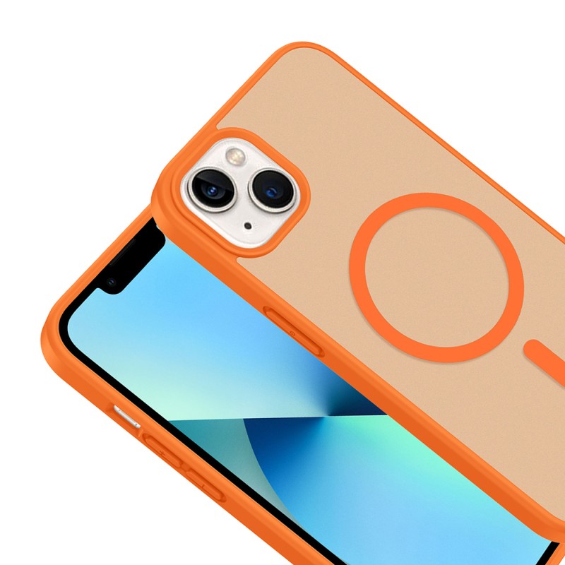 Apple iPhone 13 Kılıf M-safe Şarj Özellikli Zore Babet Kapak - 9