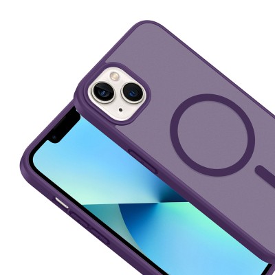 Apple iPhone 13 Kılıf M-safe Şarj Özellikli Zore Babet Kapak - 21