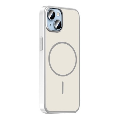 Apple iPhone 13 Kılıf M-Safe Şarj Özellikli Zore Lora PC Kapak - 9