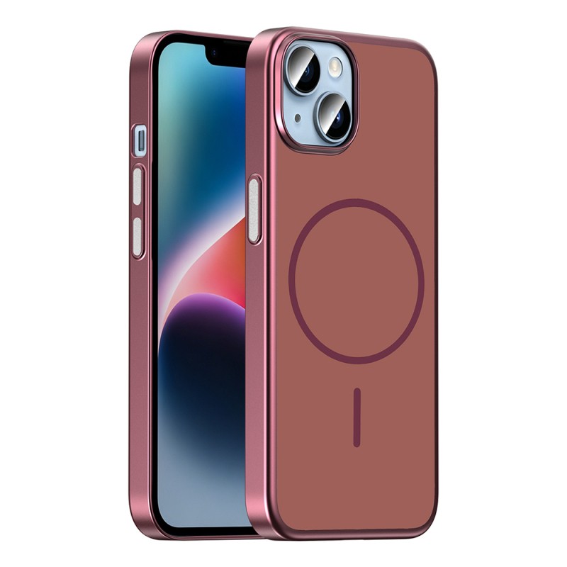 Apple iPhone 13 Kılıf M-Safe Şarj Özellikli Zore Lora PC Kapak - 4