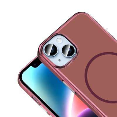 Apple iPhone 13 Kılıf M-Safe Şarj Özellikli Zore Lora PC Kapak - 18