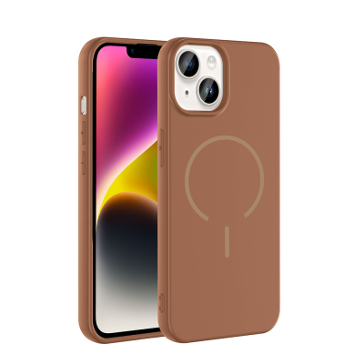 Apple iPhone 13 Kılıf M-safe Şarj Özellikli Zore Meta Kapak - Zore