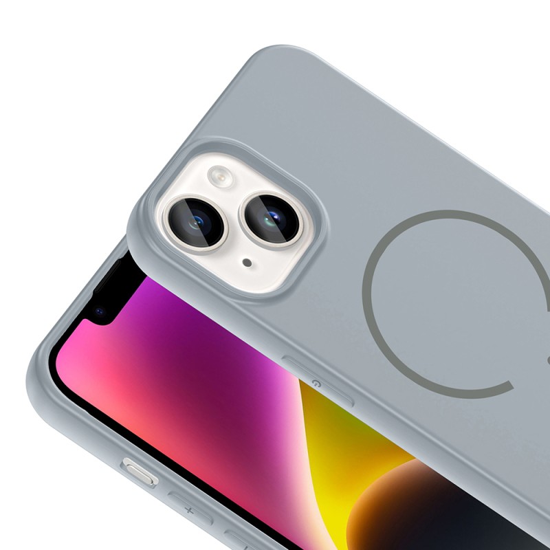 Apple iPhone 13 Kılıf M-safe Şarj Özellikli Zore Meta Kapak - 21