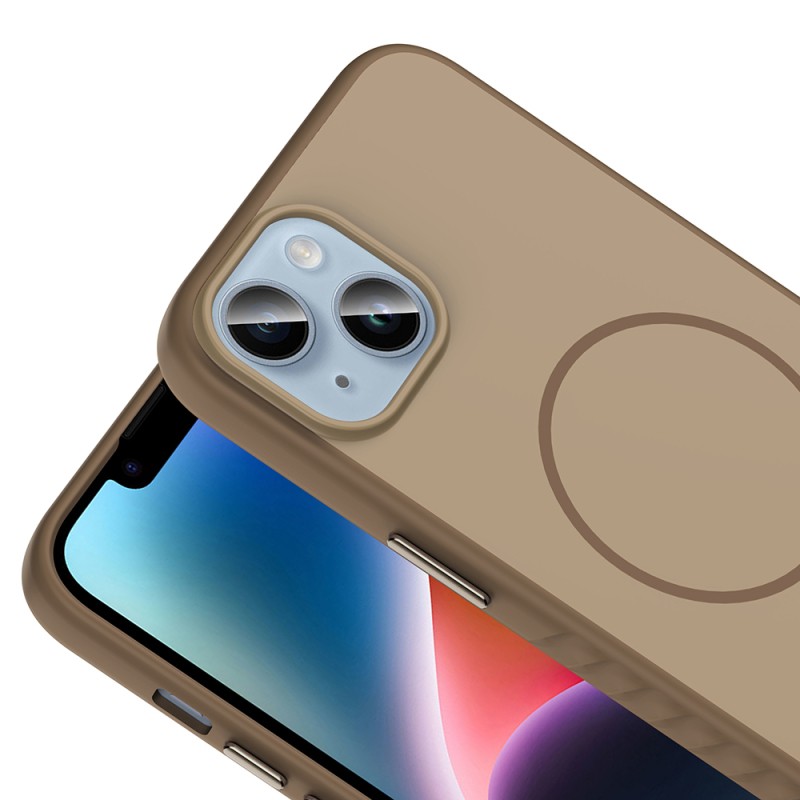 Apple iPhone 13 Kılıf M-safe Şarj Özellikli Zore Tea Kapak - 13