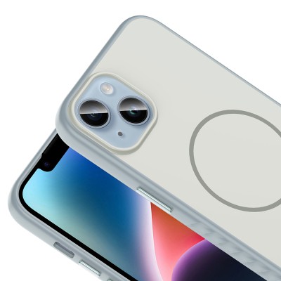 Apple iPhone 13 Kılıf M-safe Şarj Özellikli Zore Tea Kapak - 15
