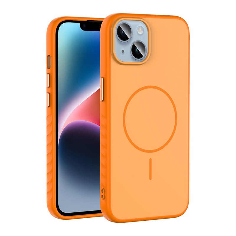 Apple iPhone 13 Kılıf M-safe Şarj Özellikli Zore Tea Kapak - 3