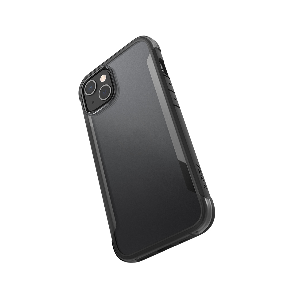 Apple iPhone 13 Kılıf M-safe Şarj Özellikli Airbagli Raptic Terrain Serisi Şeffaf Arka Yüzey Kapak - Siyah