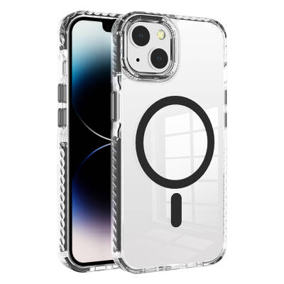 Apple iPhone 13 Kılıf M-safe Şarj Özellikli Airbagli Takılabilir Askı Aparatlı Zore Nana Kapak - Zore