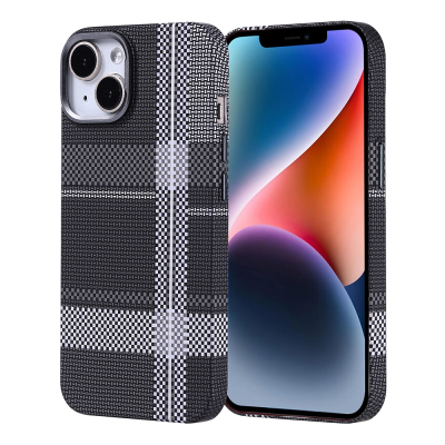 Apple iPhone 13 Kılıf M-safe Şarj Özellikli Karbon Fiber Görünümlü Zore Nekst Kapak - Zore