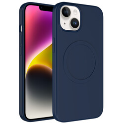 Apple iPhone 13 Kılıf M-safe Wireless Şarj Özellikli Pastel Renk Silikon Zore Plas Kapak - Zore