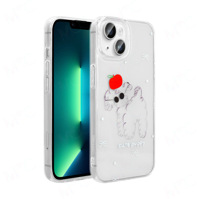 Apple iPhone 13 Kılıf Şeffaf Figürlü Zore Folk Sert Kapak - Zore