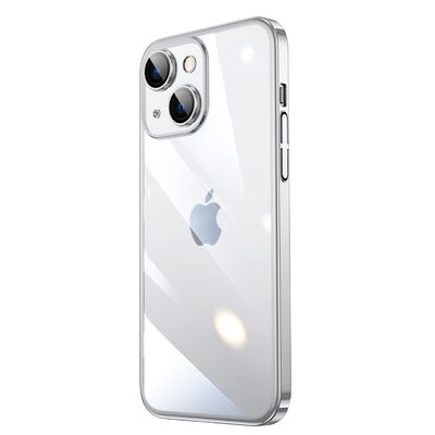 Apple iPhone 13 Kılıf Sert PC Renkli Çerçeveli Zore Riksos Silikon Kapak