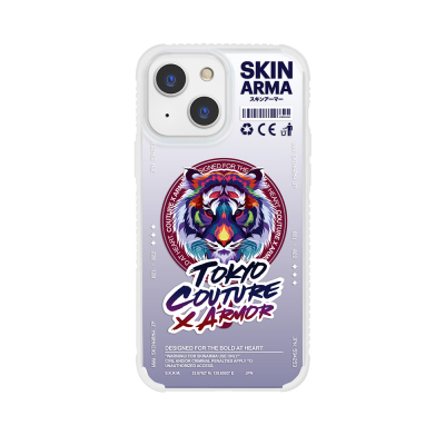 Apple iPhone 13 Kılıf Skinarma M-Safe Şarj Özellikli Kaplan Desenli Airbag Tasarımlı Tasu Kapak - Skinarma