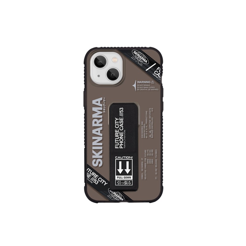Apple iPhone 13 Kılıf Skinarma Şeffaf Desenli Airbag Tasarımlı Standlı Shimma Kapak - 1