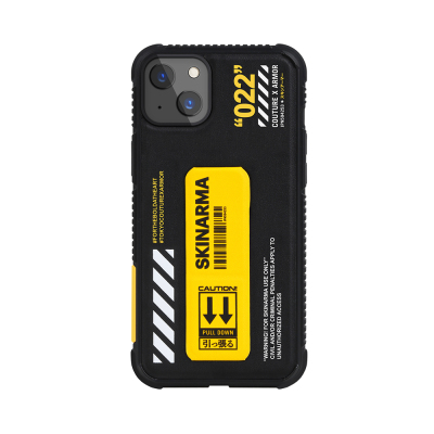 Apple iPhone 13 Kılıf Skinarma Standlı Deri Görünümlü Shingoki Kapak - Skinarma