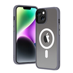 Apple iPhone 13 Kılıf Wireless Şarj Özellikli Zore Hibrit M-safe Kapak - Zore