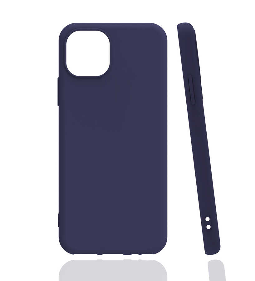Apple iPhone 13 Kılıf Zore Biye Silikon - Lacivert