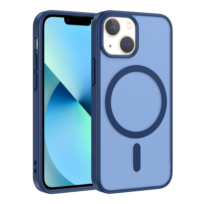 Apple iPhone 13 Mini Case M-safe Charging Feature Zore Flat Cover - Zore