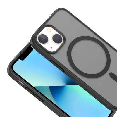 Apple iPhone 13 Mini Case M-safe Charging Feature Zore Flat Cover - 5
