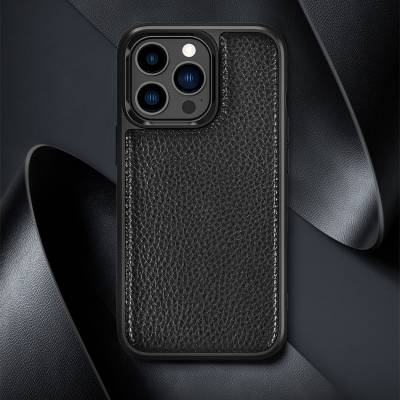 Apple iPhone 13 Mini Kılıf Wiwu Genuine Leather Plastic Calfskin Orjinal Deri Kapak - 6
