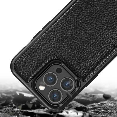 Apple iPhone 13 Mini Kılıf Wiwu Genuine Leather Plastic Calfskin Orjinal Deri Kapak - 12