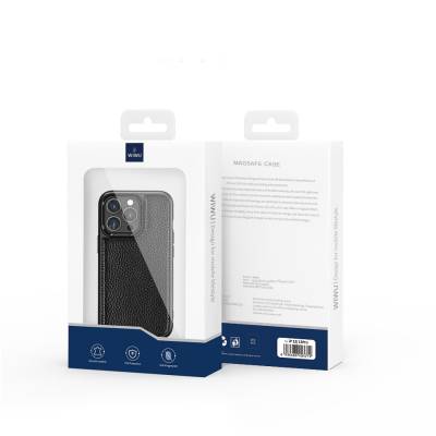 Apple iPhone 13 Mini Kılıf Wiwu Genuine Leather Plastic Calfskin Orjinal Deri Kapak - 9