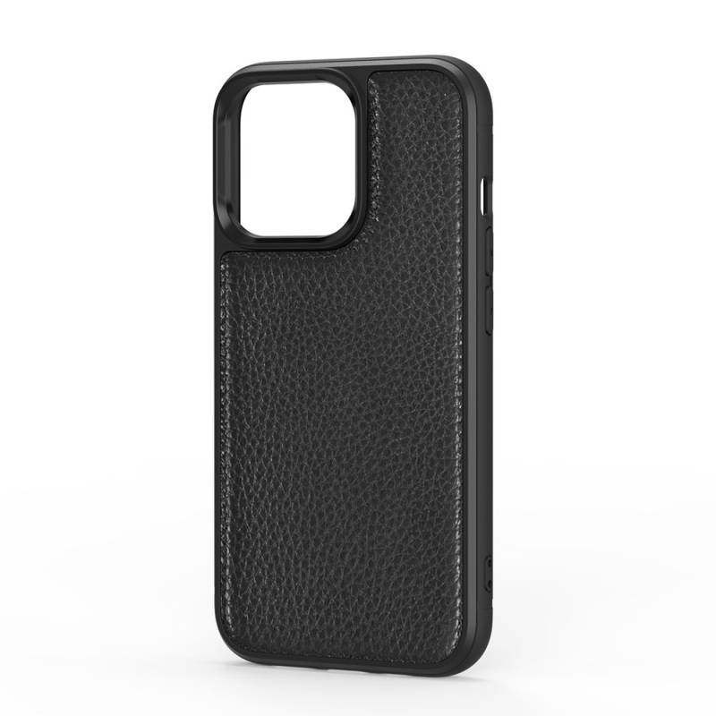 Apple iPhone 13 Mini Kılıf Wiwu Genuine Leather Plastic Calfskin Orjinal Deri Kapak - 14