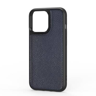 Apple iPhone 13 Mini Kılıf Wiwu Genuine Leather Plastic Calfskin Orjinal Deri Kapak - 16