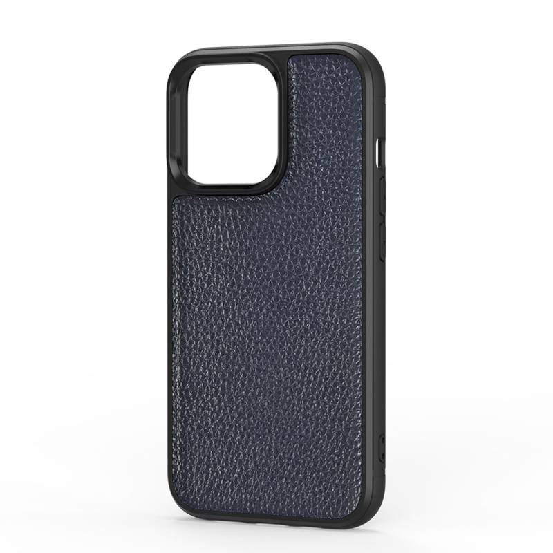 Apple iPhone 13 Mini Kılıf Wiwu Genuine Leather Plastic Calfskin Orjinal Deri Kapak - 16