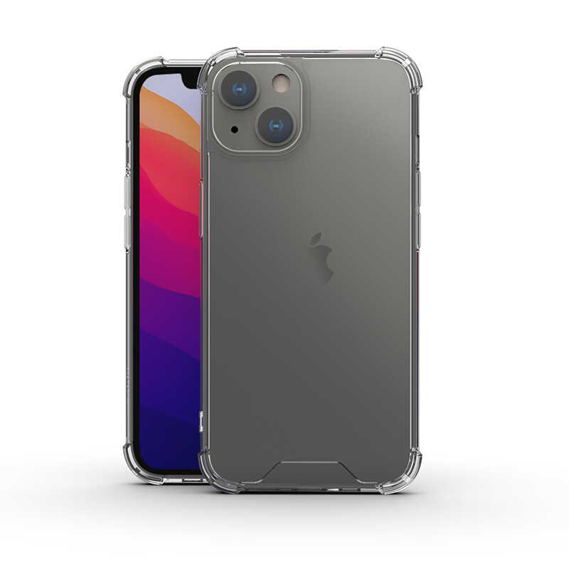 Apple iPhone 13 Mini Kılıf Zore Kamera Korumalı Nitro Anti Shock Silikon - Renksiz