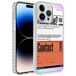 Apple iPhone 13 Pro Kılıf Airbag Kenarlı Renkli Desenli Silikon Zore Elegans Kapak - Zore