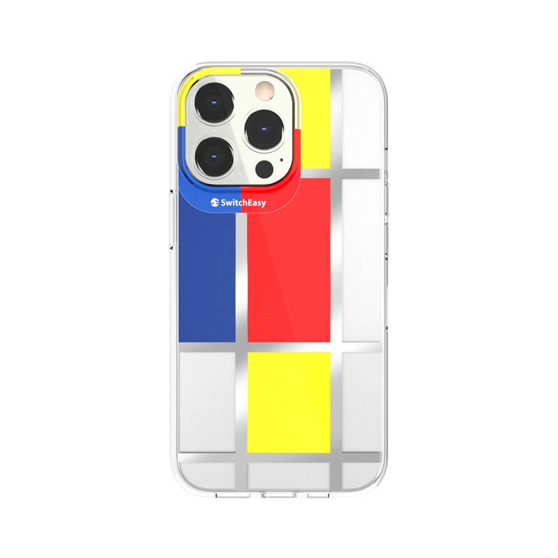 Apple iPhone 13 Pro Kılıf Çift IMD Baskılı Lisanslı Switcheasy Artist Mondrian Kapak - 1