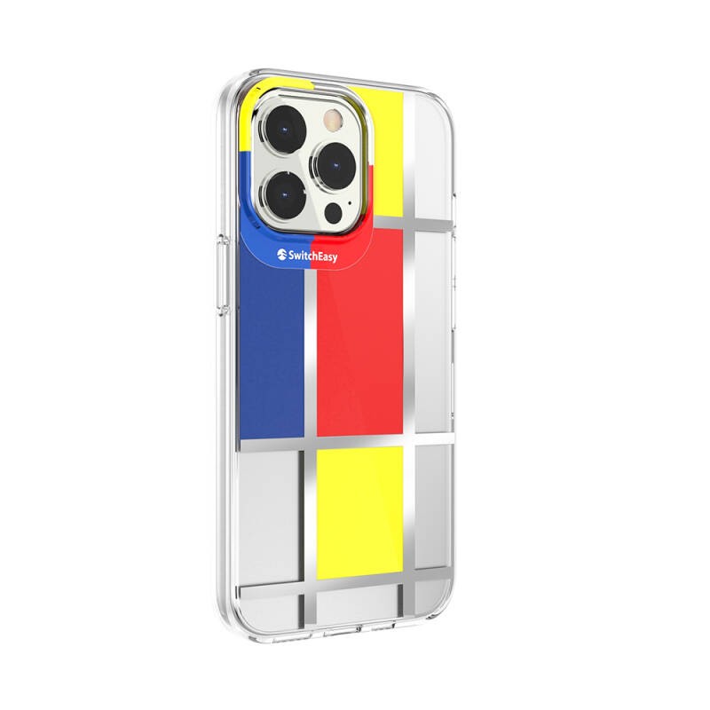 Apple iPhone 13 Pro Kılıf Çift IMD Baskılı Lisanslı Switcheasy Artist Mondrian Kapak - 3