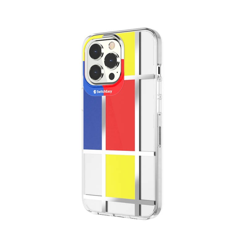 Apple iPhone 13 Pro Kılıf Çift IMD Baskılı Lisanslı Switcheasy Artist Mondrian Kapak - 4