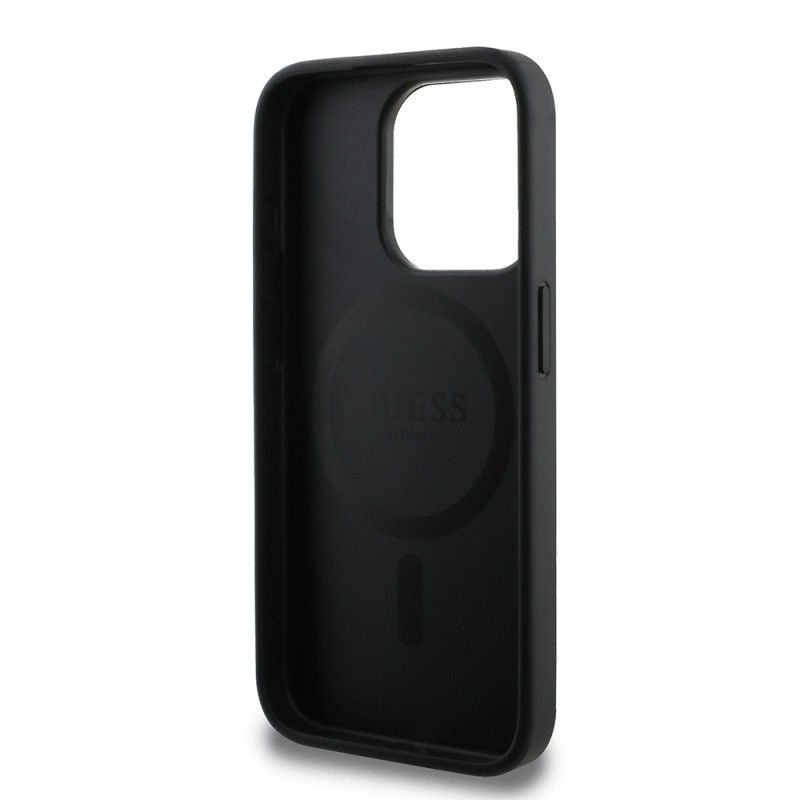 Apple iPhone 13 Pro Kılıf Guess Orjinal Lisanslı M-safe Şarj Özellikli Small 4G Classic Kapak - 17
