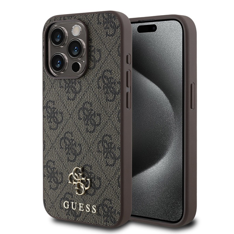 Apple iPhone 13 Pro Kılıf Guess Orjinal Lisanslı M-safe Şarj Özellikli Small 4G Classic Kapak - 1
